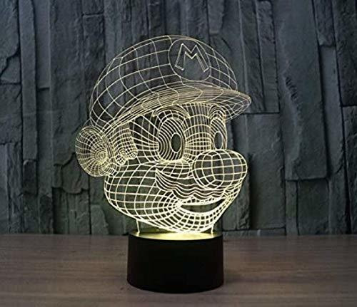 Luz De Ilusion Optica 3d 7 Colores Interruptor Tactil