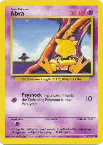 Abra 43/102 Comun Pokemon Tcg