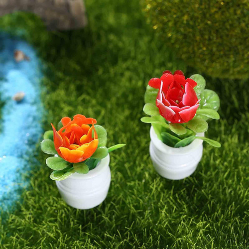 5x Mini Maceta Casa De Muñecas Planta Bonsái En Miniatura