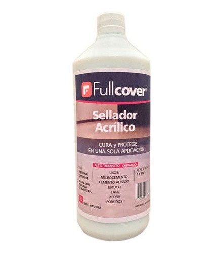 Sellador Fullcover Microcemento Alisado 1 Lt - Rex