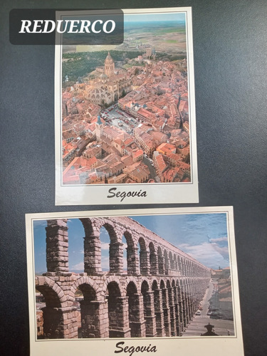 2 Postales Segovia España Años 90