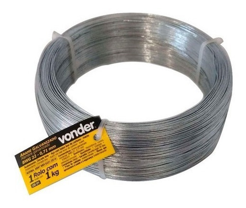 Arame Para Artesanato Galvanizado Fio 0,71mm Liso 1kg Nº22