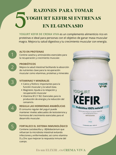 Kéfir Natural En Frascos De Vidrio Fresco Y 100% Artesanal