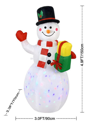 M Juguetes Inflables Navideños Muñeco De Nieve Inflable