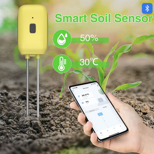 Medidor Suelo Inteligente Bluetooth 2en1 Humedad Temperatura