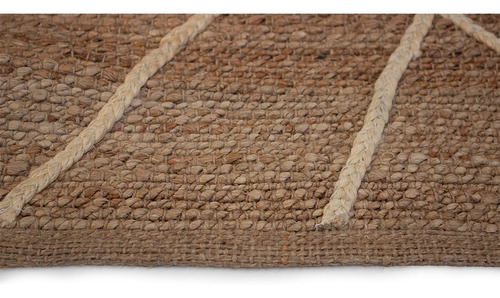 Tapete Decorativo Yute Dib Hessian 190x280 Cm Modelo Lines Ancho 190 Cm Color Marrón Claro Diseño De La Tela Lines White Largo 280 Cm