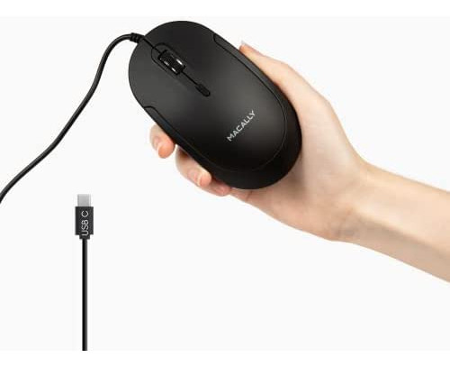 Mouse Macally Con Cable Usb Tipo C/negro