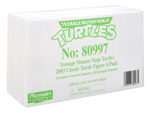 Figura De Acción Tmnt Classic 4 2003 Turtles, Paquete De 4 U