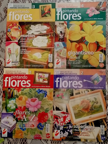 Revistas Colección Pintando Flores Con La Prof Silvia Monett (Usado)
