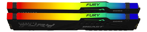 Kingston Fury Beast Rgb 64gb 5600mt/s Ddr5 Cl40 Dimm Desk...
