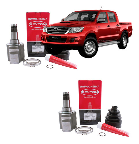 Par Homocineticas Lado Caja Toyota Hilux 2006 2015 30x29