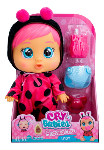 Imagen 1 de 10 de Cry Babies Cuidado Amoroso Muñeca Lady Llora Lagrimas