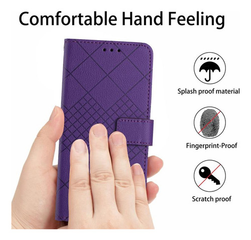 Funda Rhombic Grid Pu Para Tecno Camon 40 Pro 5g/tecno Spark 3