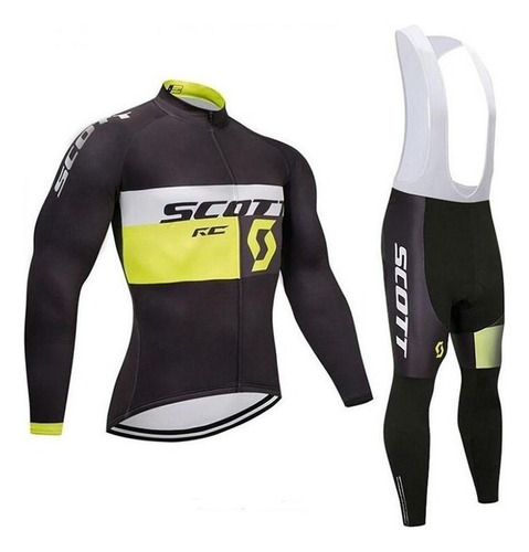 Conjunto De Maillot De Ciclismo De Manga Larga Para Hombre