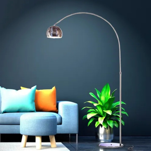 Imagen 4 de 8 de Lampara De Pie Curva Arco Moderna Living Vintage Retro Led