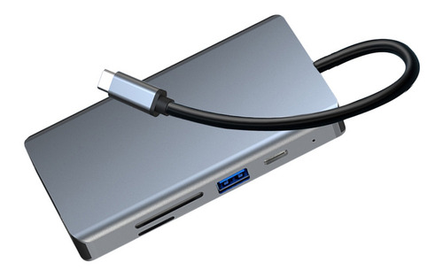 Imagem 2 de 12 de Hub Usb C Multiporta Tipo C Portátil Para Hdmi 9 Em 1 Usb