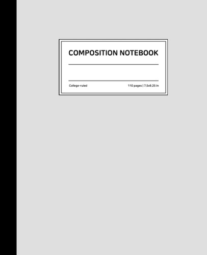 Libro: Light Gray Composition Notebook : College Ruled, 7.5 