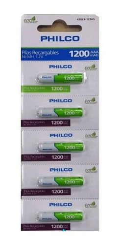 Pila Recargable Aaa 1200 Mah 5 Unidades Philco/ Angel Stock