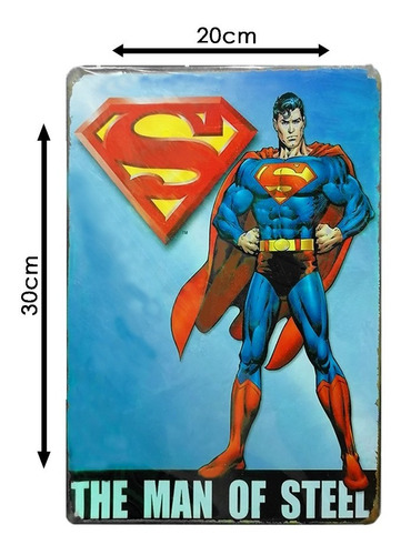 Chapa Decorativa Superman 20x30