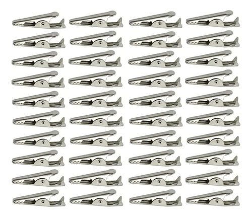 Bnafes Pinzas De Cocodrilo De 1.378 In, Color Plateado, 40 U