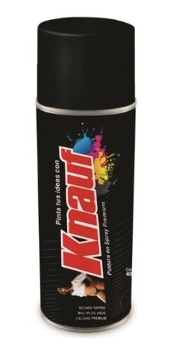 Pintura En Spray Negro Mate 400ml X3und - Knauf