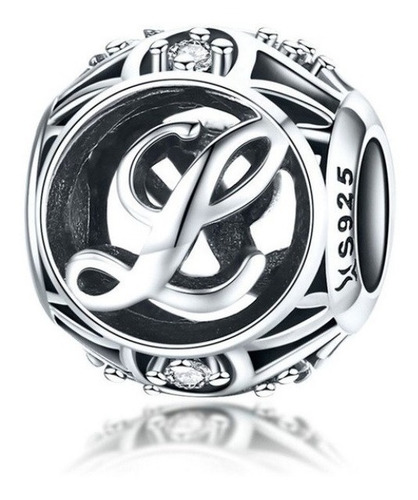 Charm Dije Letra A - Z Fabricado En Plata 925