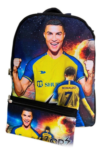 Morral + Cartuchera Cristiano Ronaldo Al-nassr Maleta Futbol