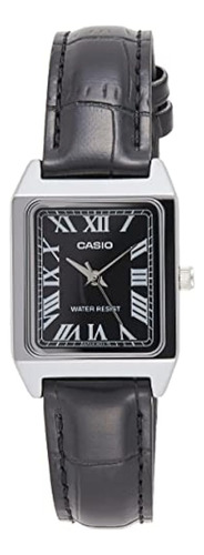 Casio Ltp-v007l-1b Reloj De Vestir Con Esfera Negra Romana Y