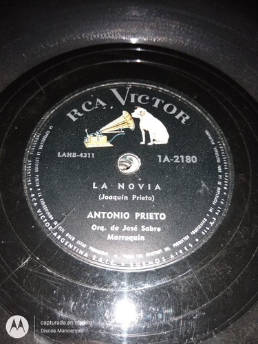 Pasta Antonio Prieto Rca Victor C122