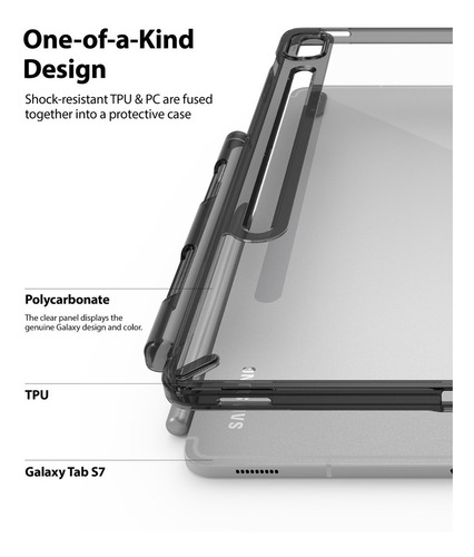 Imagen 5 de 6 de Funda Samsung Galaxy Tab S7 T875 Ringke Fusion Anti Impacto