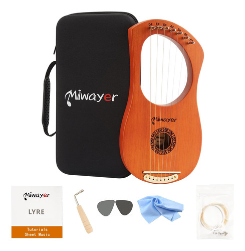 Miwayer Lyre Harp 7, 10, 16, 19, 21 Cuerdas, Instrumento Mus