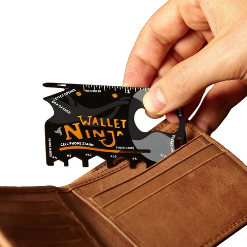 Cartão Wallet Ninja Ferramentas 18 Em 1