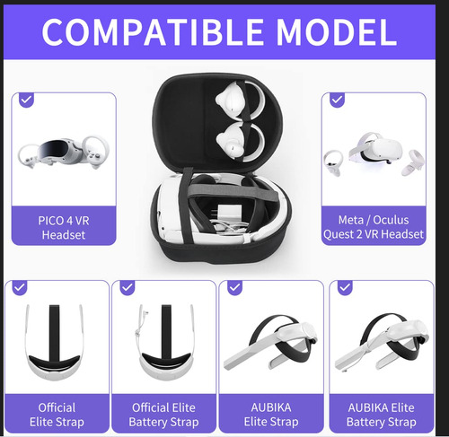 Funda De Viaje Para Headset Vr Meta Quest 3 Y Pico 4