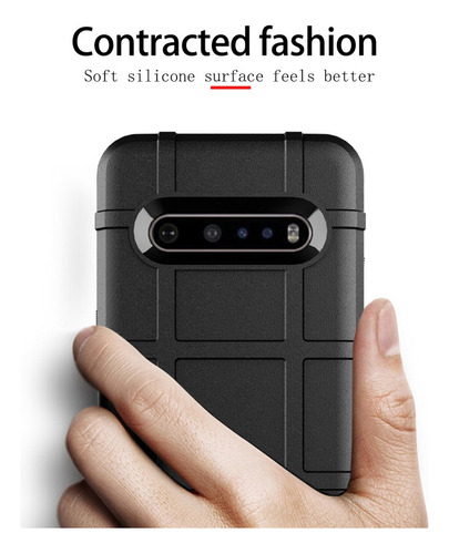 Funda De Tpu Negra For LG V60 Thinq, Cobertura Total, A Pru