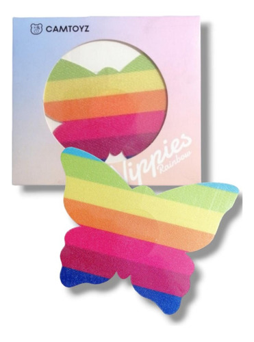 Cubre Pezones Decorativo Pezoneras Mariposa Rainbow Arcoiris