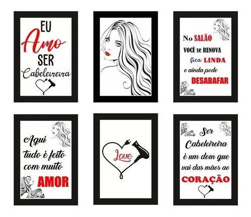 Quadro Decorativo Cabelos Salão Cabeleireira Mulher Decor