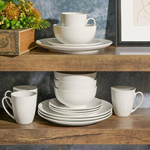 Gibson Home 16 Piece Ogalla Dinnerware Set, White