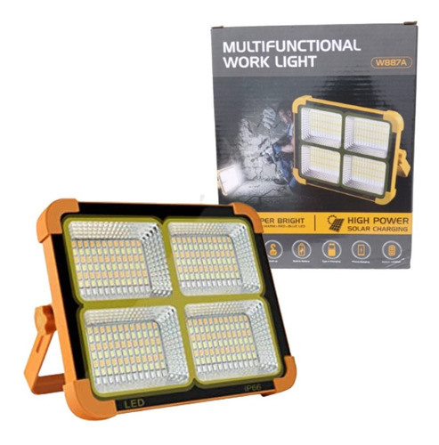 Reflector Led Potente Carga Solar Multifuncional Colgante