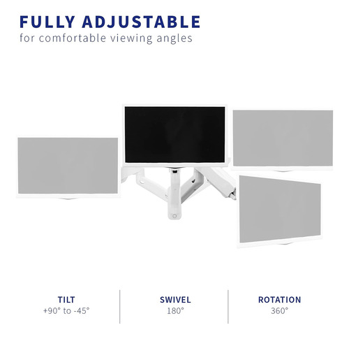 Monitor Unico De Brazo Extendido Neumatico Ajustable En A...