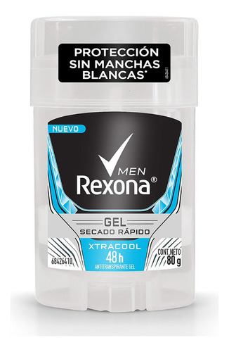 Desodorante antitranspirante Rexona Men gel Xtracool 80g