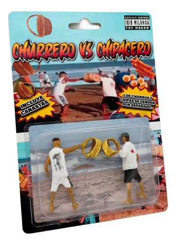 Pelea Chipacero Vs Churrero Playa Figura Muñeco Coleccion