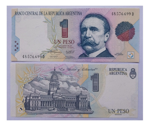 Billete 1 Peso Convertible 1° Diseño (1994). Sin Circular