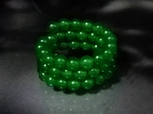 Imagem 4 de 6 de Pedras - Anel Jade Verde 4mm, Aro Ajustável... Cód144a12
