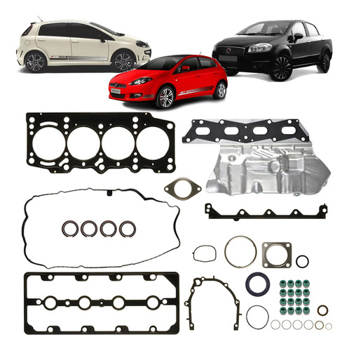 Jogo De Juntas Do Motor Fiat Punto 1.4 2009 2010 2011 2012