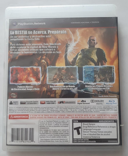 Infamous 2 Para Sony Playstation 3 Game (Usado)