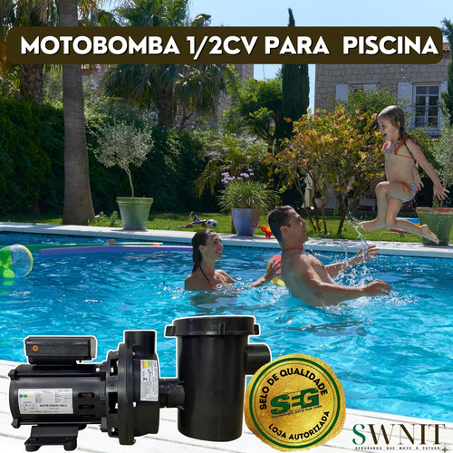 Motobomba Para Piscina Com Pré-filtro Seg Max Torque 1/2hp