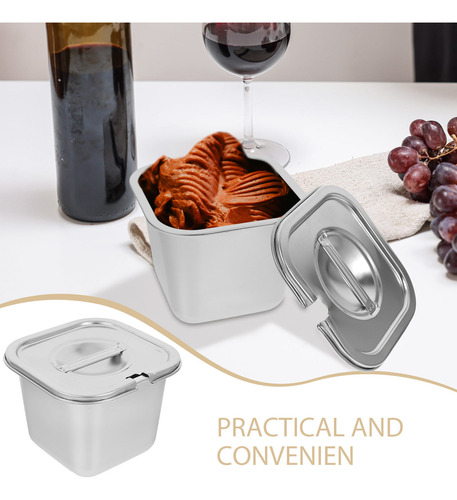 Contenedor De Helado De Acero Inoxidable Congelador Food Sto