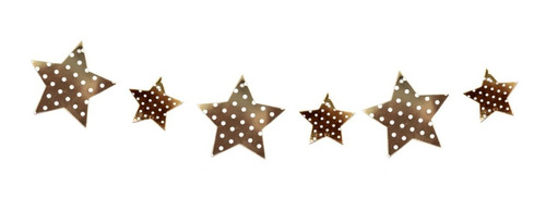 Guirnalda 16 Estrellas Decorativas Metalizadas 2.5 Mts 