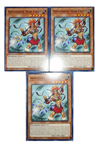 Amazoness War Chief X3 Común Yu-gi-oh! Original Konami