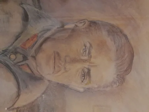 Cuadro Dibujo General Pinochet Enmarcado (Usado)